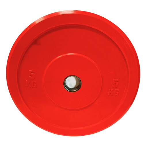 ASG Bumperplate (RØD)  5 KG Ø50 i farven rød